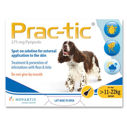 Prac-Tic Spot On Medium Dog: 25-50 Lbs (Yellow) 12 Pack