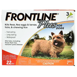 Frontline Plus - Small Dogs Weight:0-22 Lbs (box Color : Orange) 12 Doses