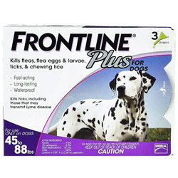 Frontline Plus -for Large Dogs Weight :45-88 Lbs (box Color: Purple) 12 Doses