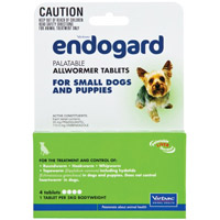

Endogard For Small Dogs And Puppies 11 Lbs (5kg) 1 Tablet
