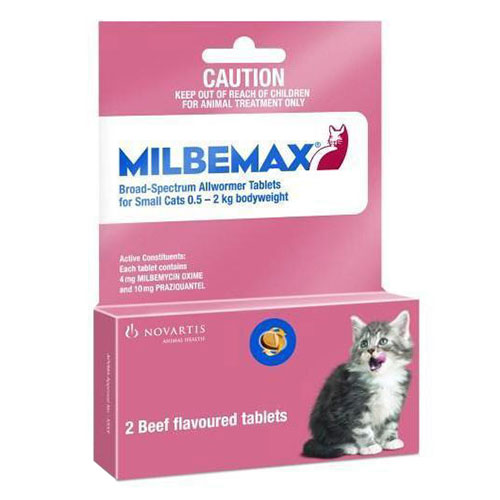 

Milbemax For Cats For Cats Upto 2kg 2 Tablet