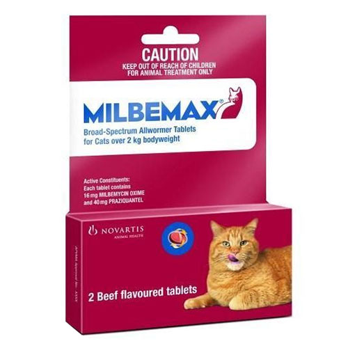 

Milbemax For Cats For Cats 2kg-8kg 2 Tablet