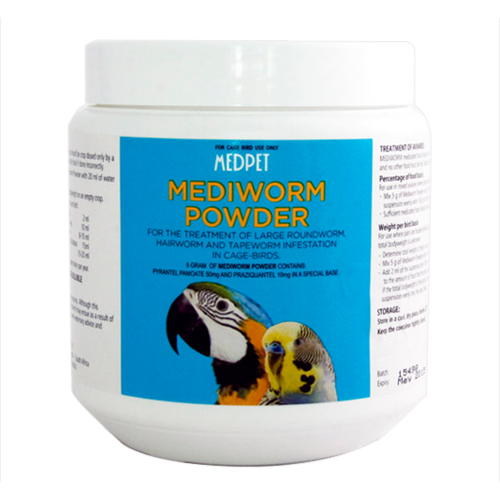 

Mediworm Powder For Caged Birds 100 Gm