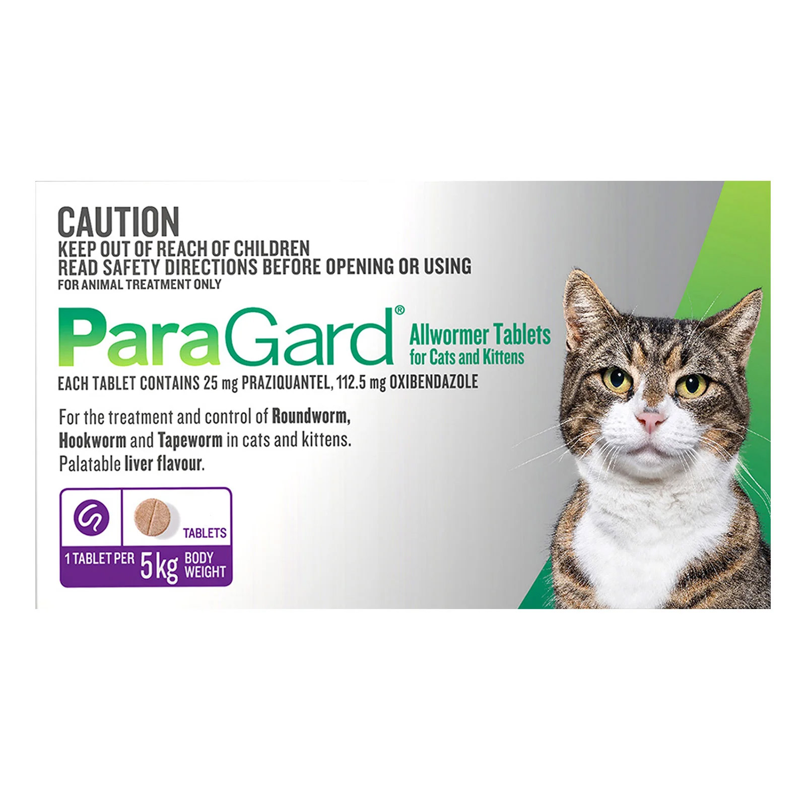 

Paragard Wormer For Cats 5kg (11 Lbs) 4 Tablet