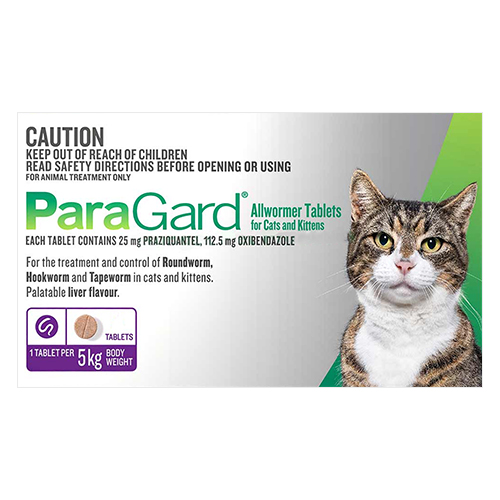 

Paragard Wormer For Cats 11 lbs 4 Tablet