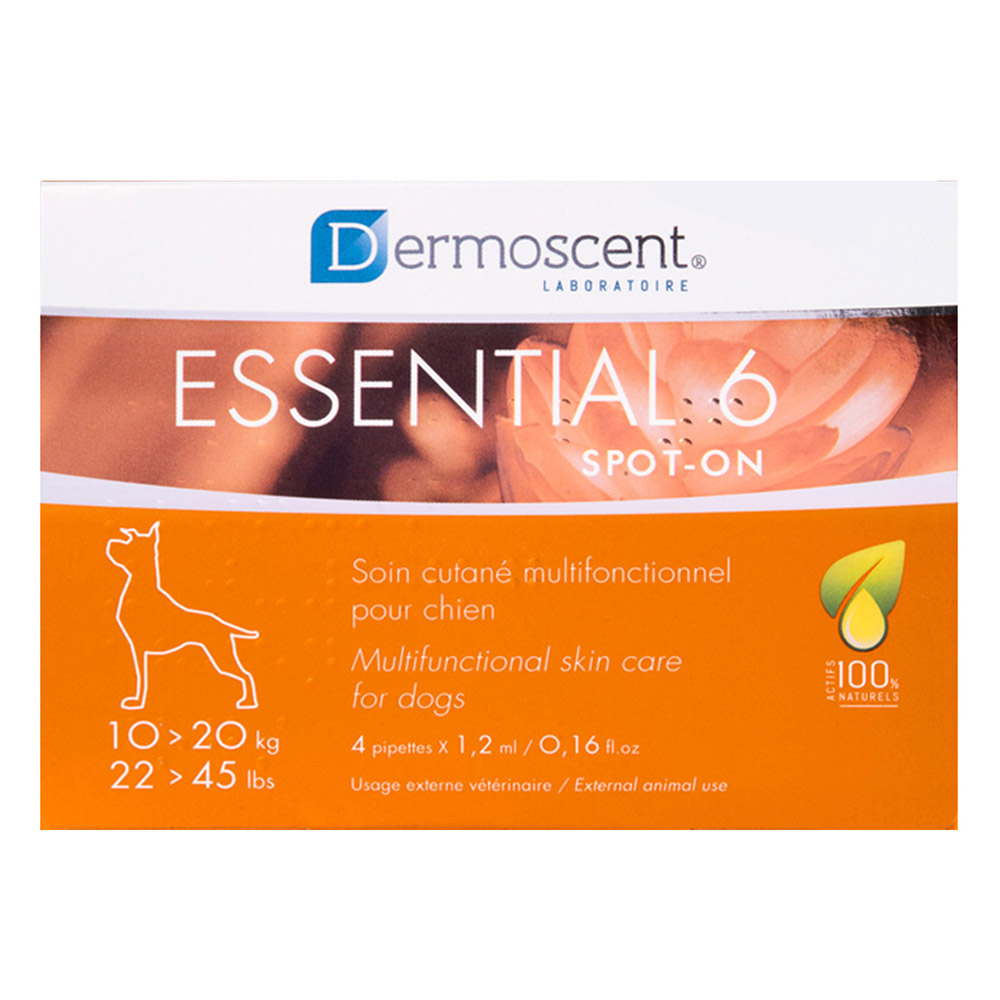Essential 6 For Dogs 22-45 Lbs (Medium) 4 Pipette