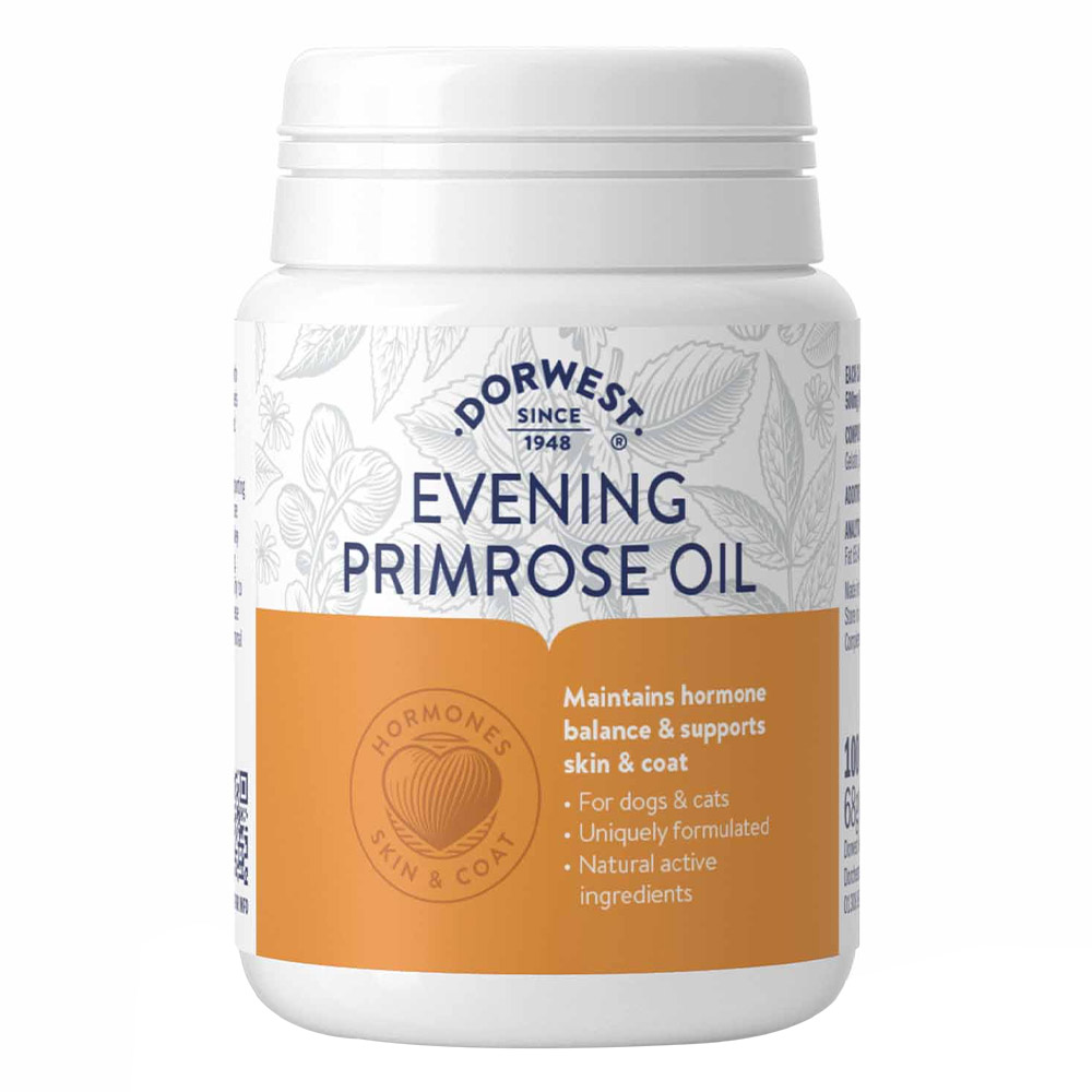 Dorwest Evening Primrose Oil Capsules For Dogs And Cats 100 Capsules