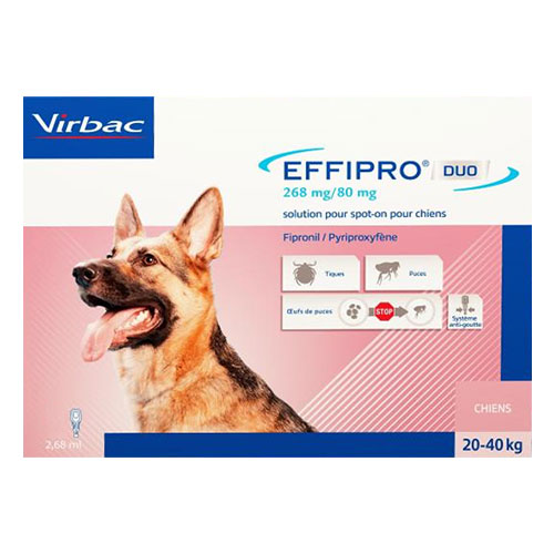 

Effipro Duo Spot-On For Large Dogs 45 To 88 Lbs. 4 Pack