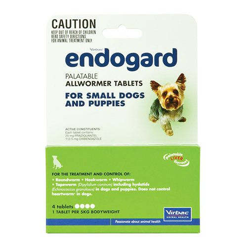 

Endogard For Small Dogs And Puppies 11 Lbs (5kg) 2 Tablet