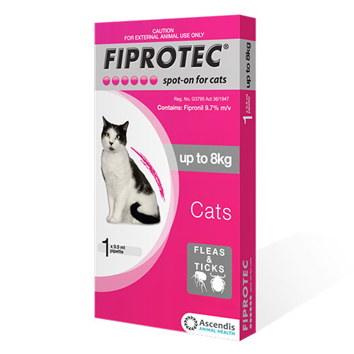 Fiprotec Spot -On For Cats Upto 17.6lbs Pink 1 Pipette
