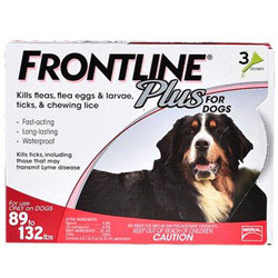 

Frontline Plus for Extra Large Dogs above 89 lbs (Red) 3 Doses