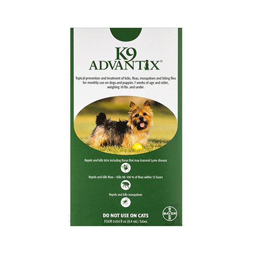 K9 Advantix Small Dogs/Pups 1-10 Lbs Green 6 Doses
