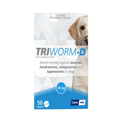 

Triworm-D De-Wormer For Dogs 4 Tablet