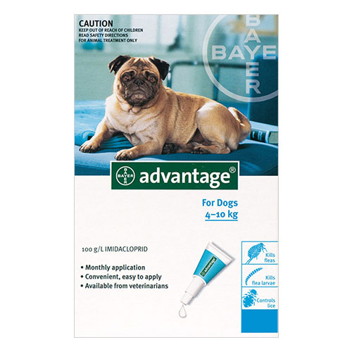 

Advantage Medium Dogs 11-20lbs Aqua 4 Doses