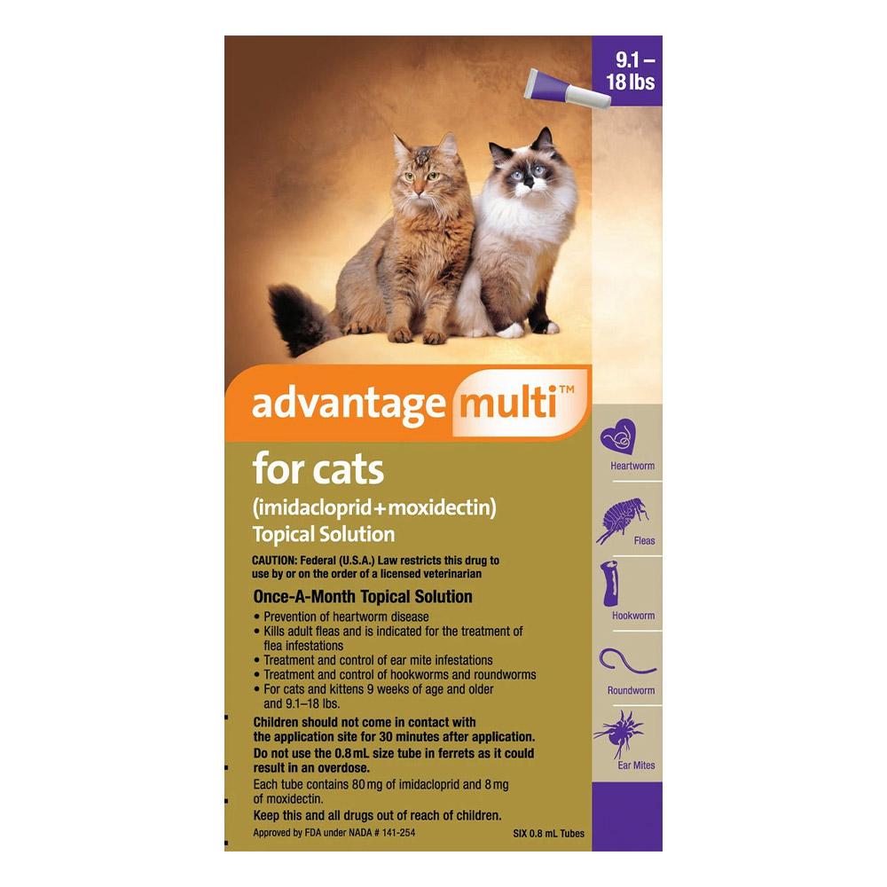 Advantage Multi (Advocate) Cats Over 10lbs Purple 12 Doses