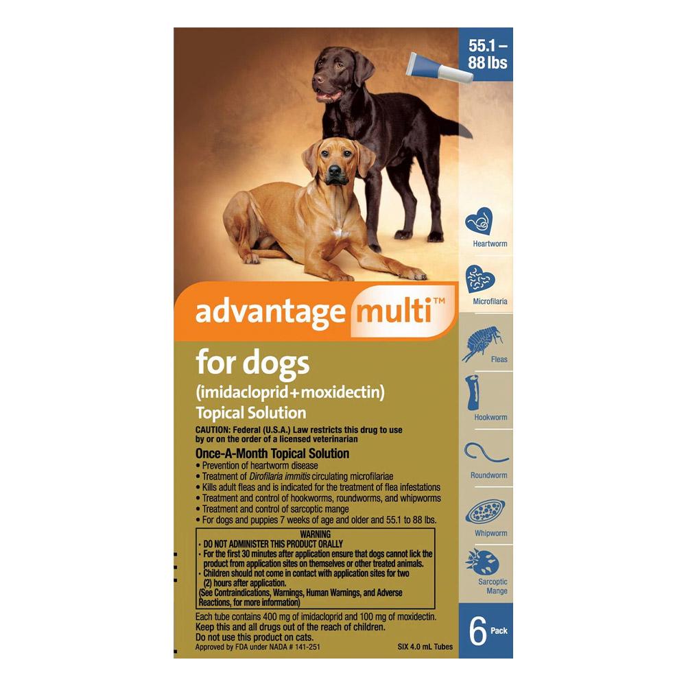 Advantage Multi (Advocate) Extra Large Dogs 55.1-88 Lbs Blue 6 Doses