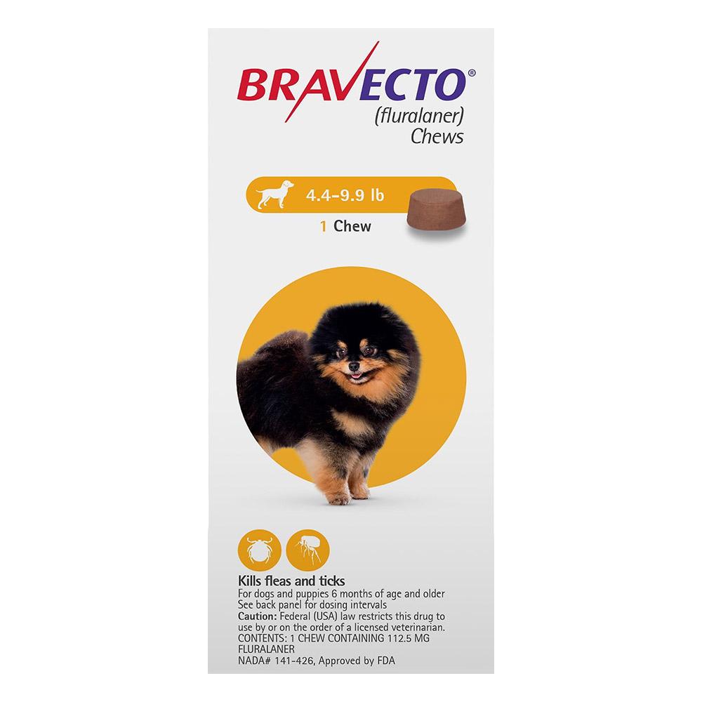 Bravecto For Toy Dogs 4.4 To 9.9 Lbs Yellow 1 Chews