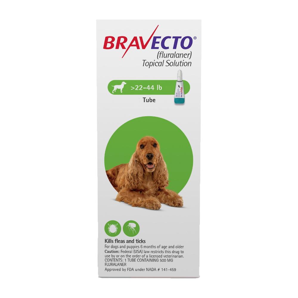 Bravecto Topical For Medium Dogs 22 - 44 Lbs Green 1 Dose
