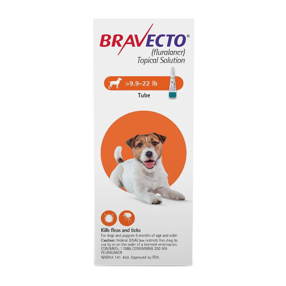 Bravecto Topical For Small Dogs 9.9 - 22 Lbs Orange 1 Dose