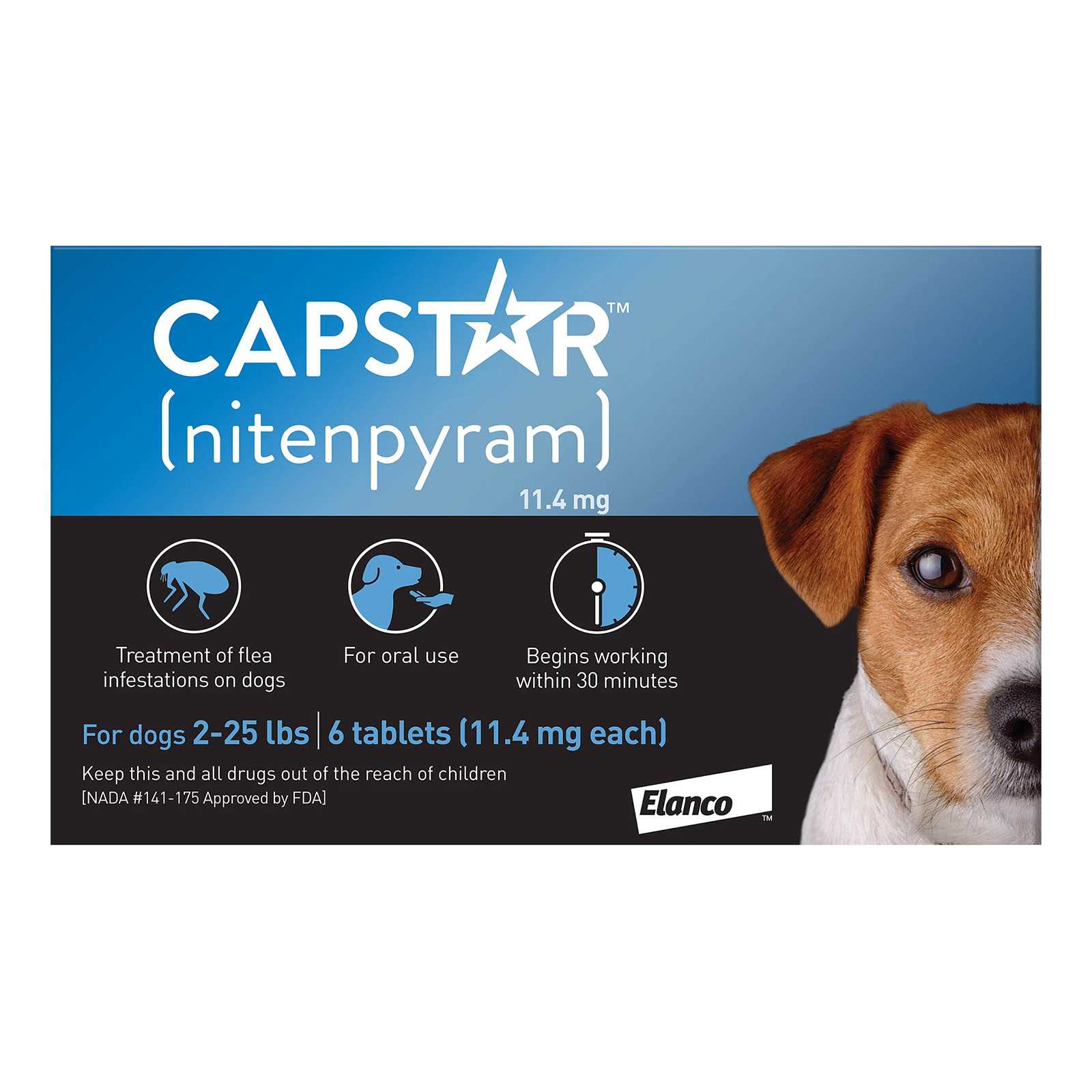 Capstar For Small Dog 11mg 2-25 Lbs Blue 6 Tablet -  Elanco-Capstar-77