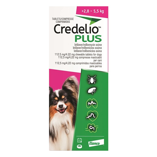 Credelio Plus For Small Dog 6.16lbs - 12.1lbs 2.8-5.5kg 6 Chews