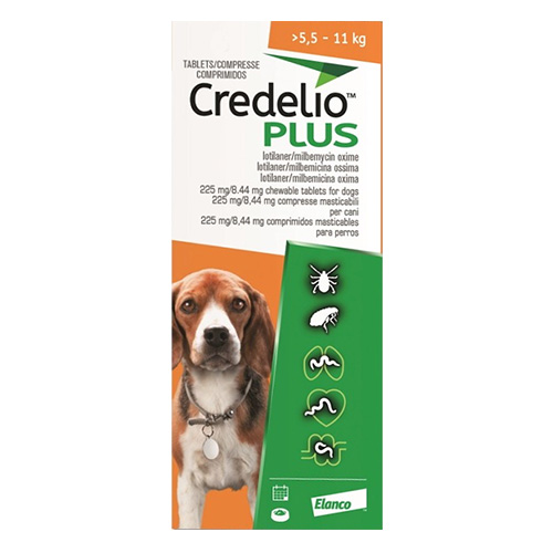 Credelio Plus For Medium Dog 12.1lbs - 24lbs 5.5-11kg 3 Chews