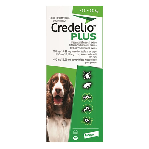 Credelio Plus For Large Dog 24lbs - 48lbs 11-22kg 3 Chews