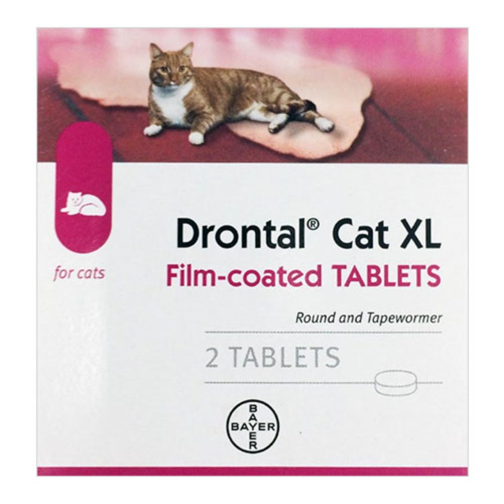 Drontal For Large Cats Above 8lbs 4kg 2 Tablet