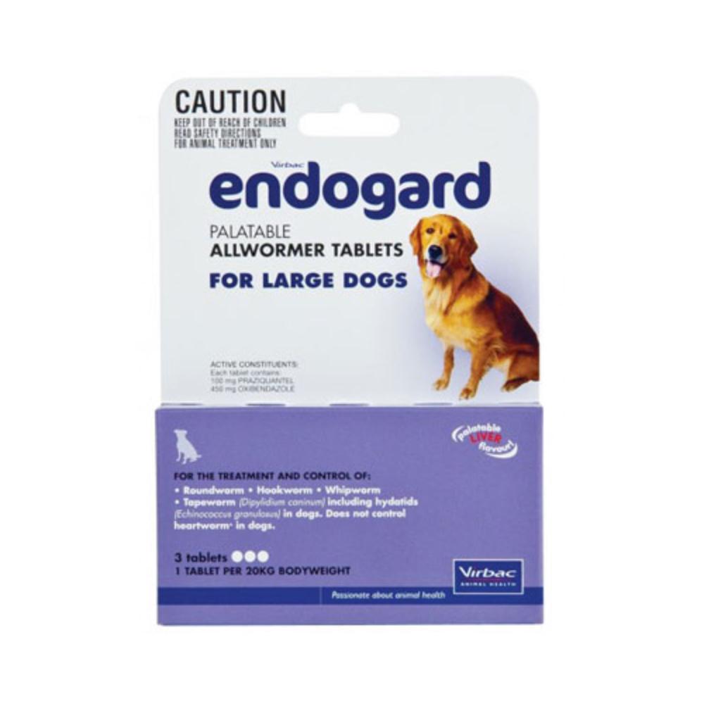 Endogard For Large Dogs 44 Lbs 20kg 4 Tablets