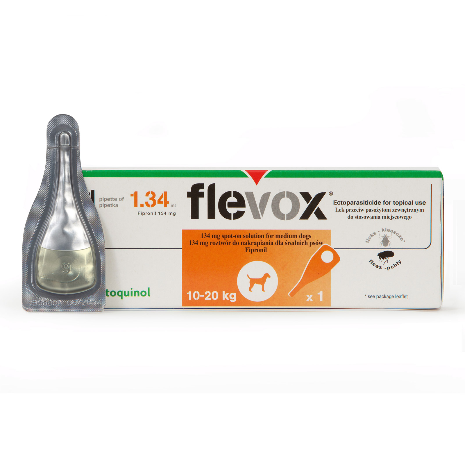 

Flevox For Medium Dogs 23 To 44 Lbs. (Orange) 3 Pack