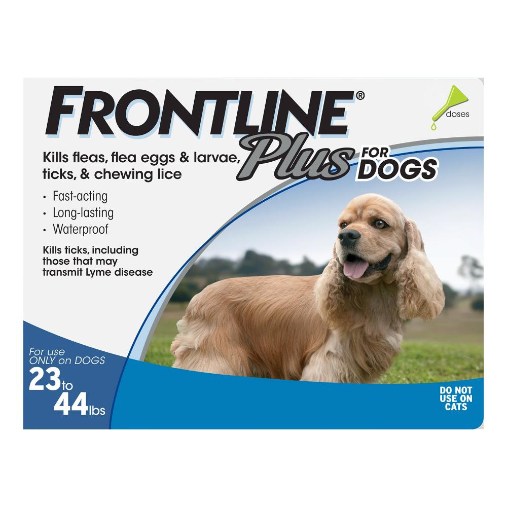 Frontline Plus For Medium Dogs 22 To 44lbs Blue 6 Doses