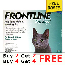Frontline Top Spot Cats Green 4 + 4 Doses Free