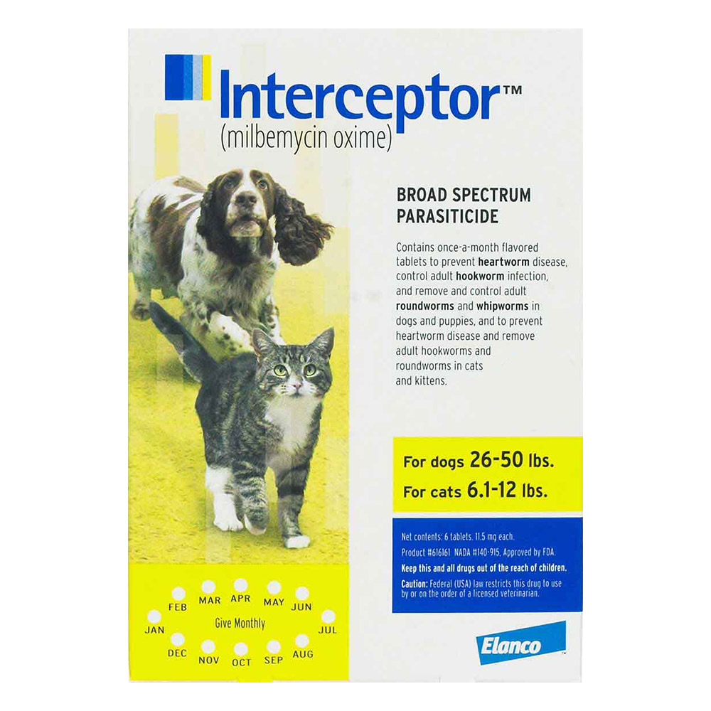 

Interceptor For Dogs 26-50 Lbs (Yellow) 3 Chews