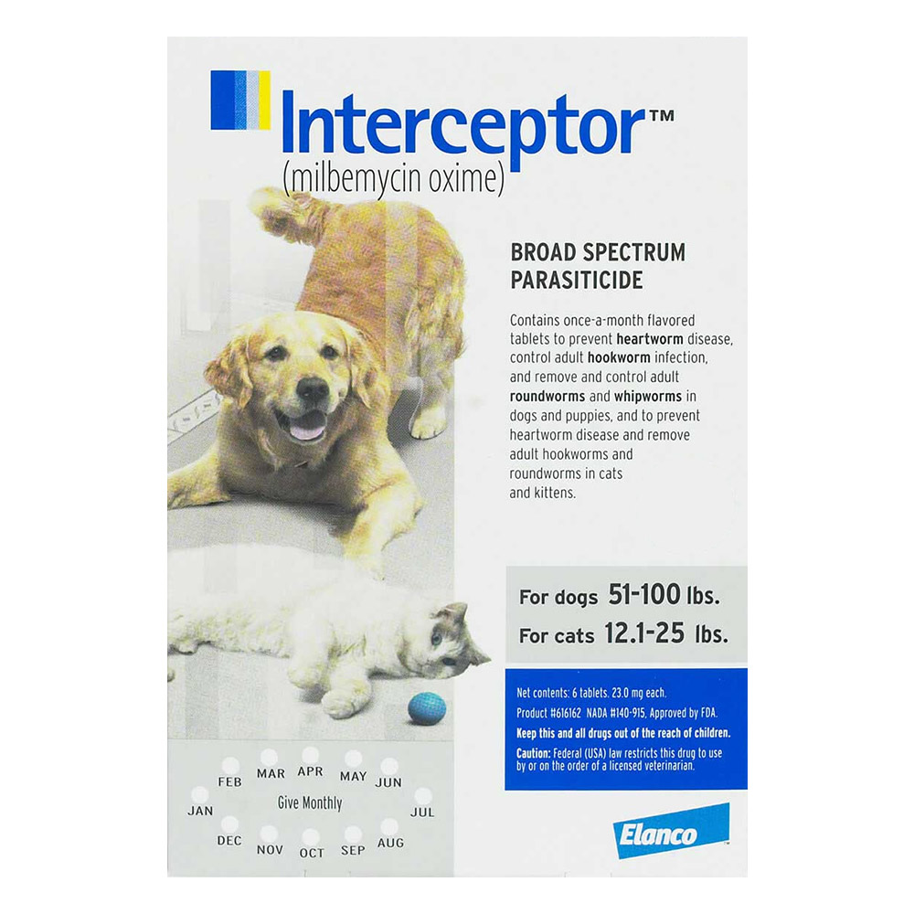 

Interceptor For Dogs 51-100 Lbs (White) 3 Chews