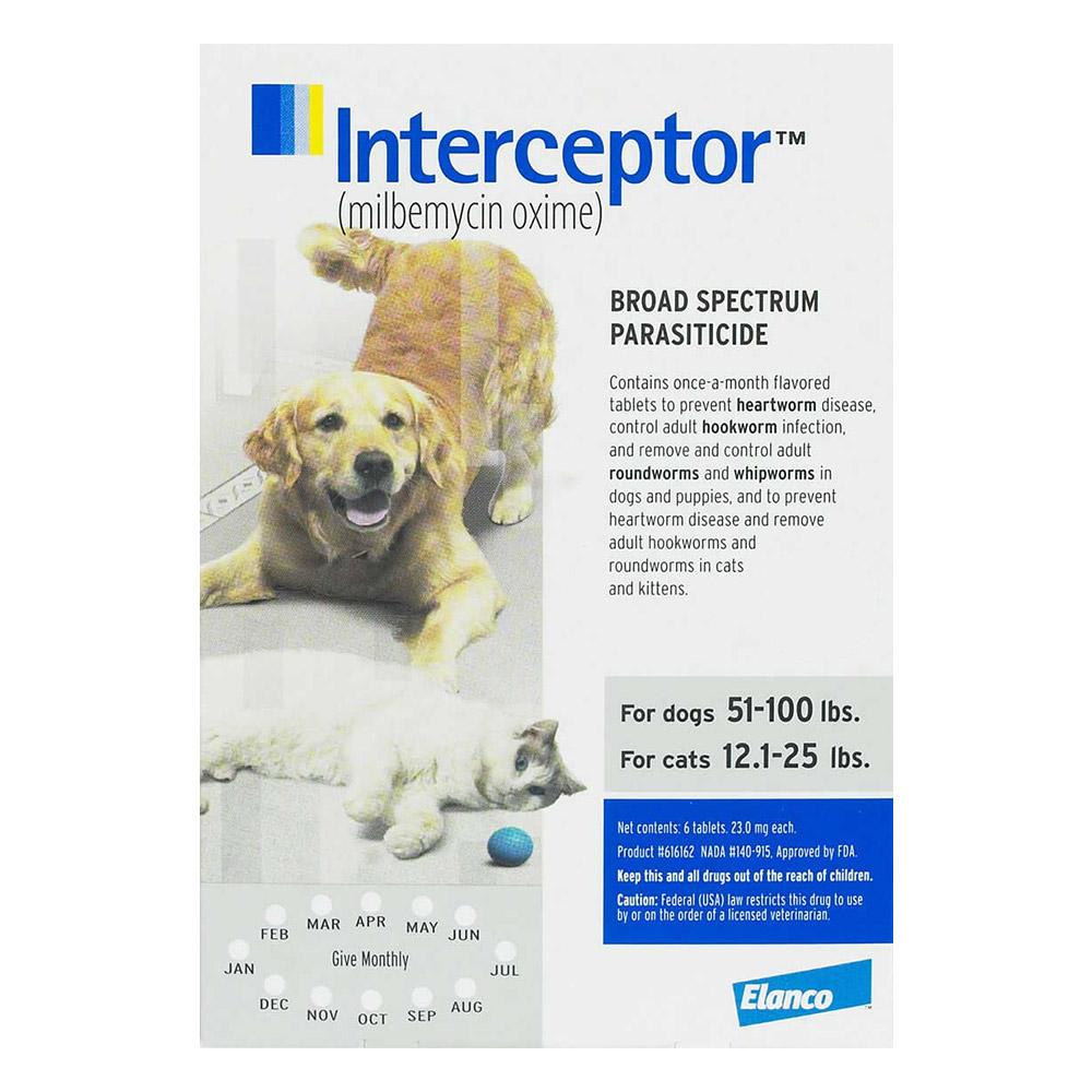 Interceptor For Dogs 51-100 Lbs White 3 Chews