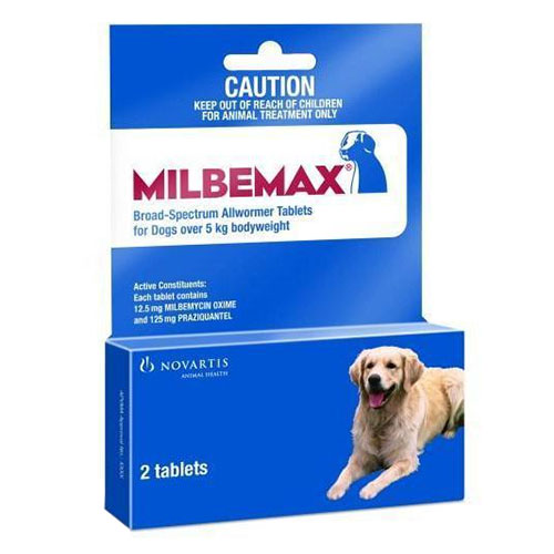 

Milbemax Large Dog 5-25 Kgs 2 Tablet
