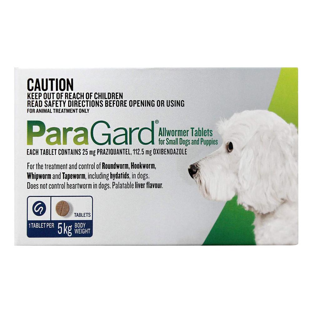 Paragard Allwormer For Small Dogs 11 Lbs 5 Kg Blue 4 Tablet