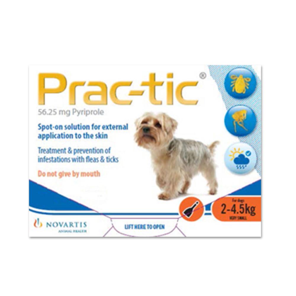 Prac-Tic Spot On Very Small Dog: 4.5-10 Lbs Orange 3 Pack