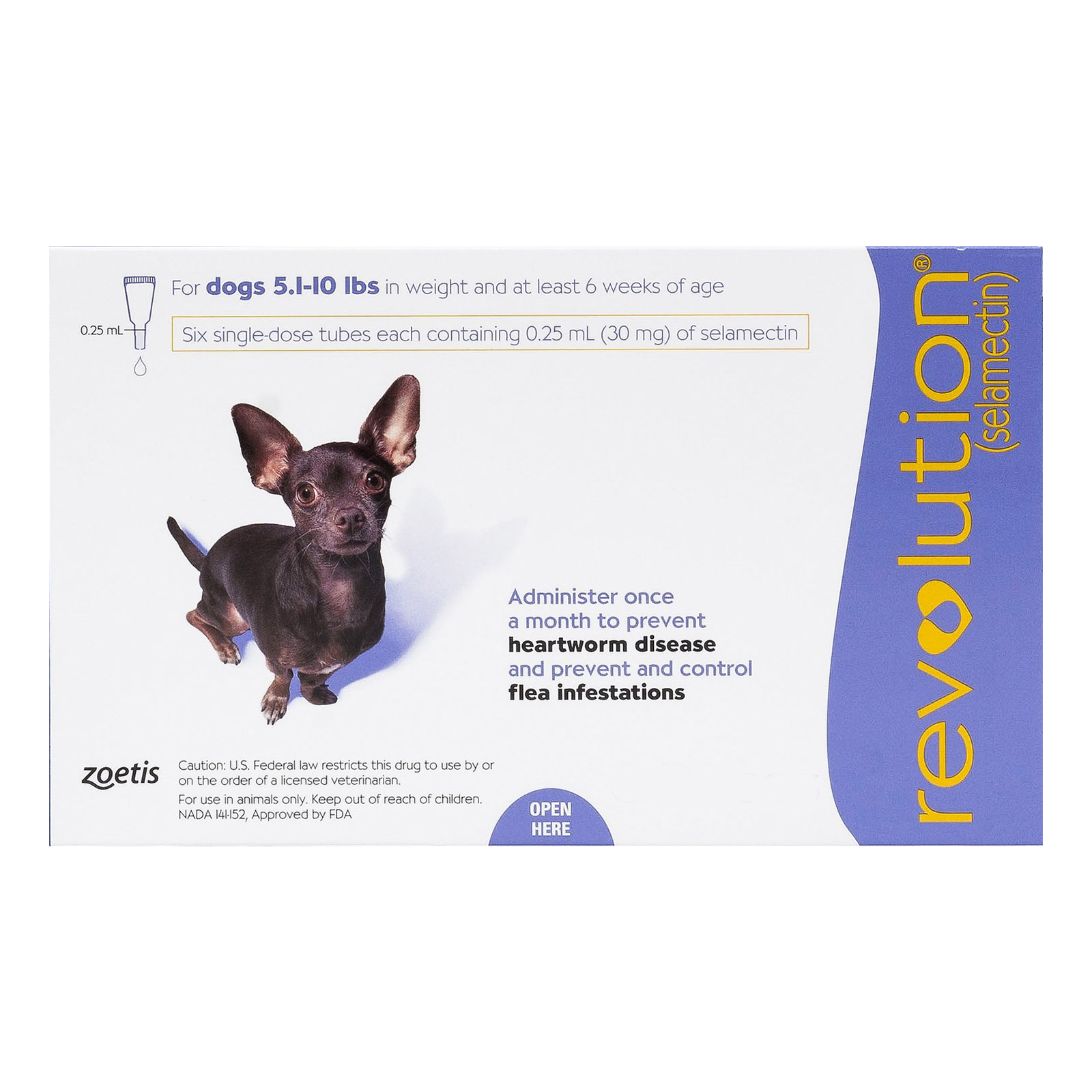 

Revolution For Very Small Dogs 5.1-10 Lbs (Purple) 3 Doses