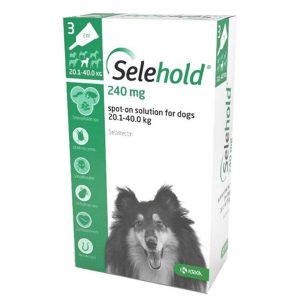 Selehold For Large Dogs 44-88lbs Green 240mg/2.0ml 6 Pack
