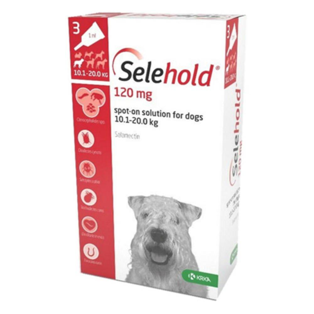 Selehold For Medium Dogs 22-44lbs Red 120mg/1.0ml 6 Pack