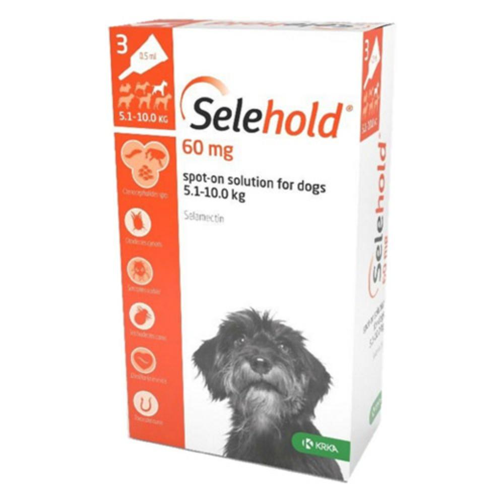 Selehold For Small Dogs 11-22lbs Brown 60mg/0.5ml 3 Pack