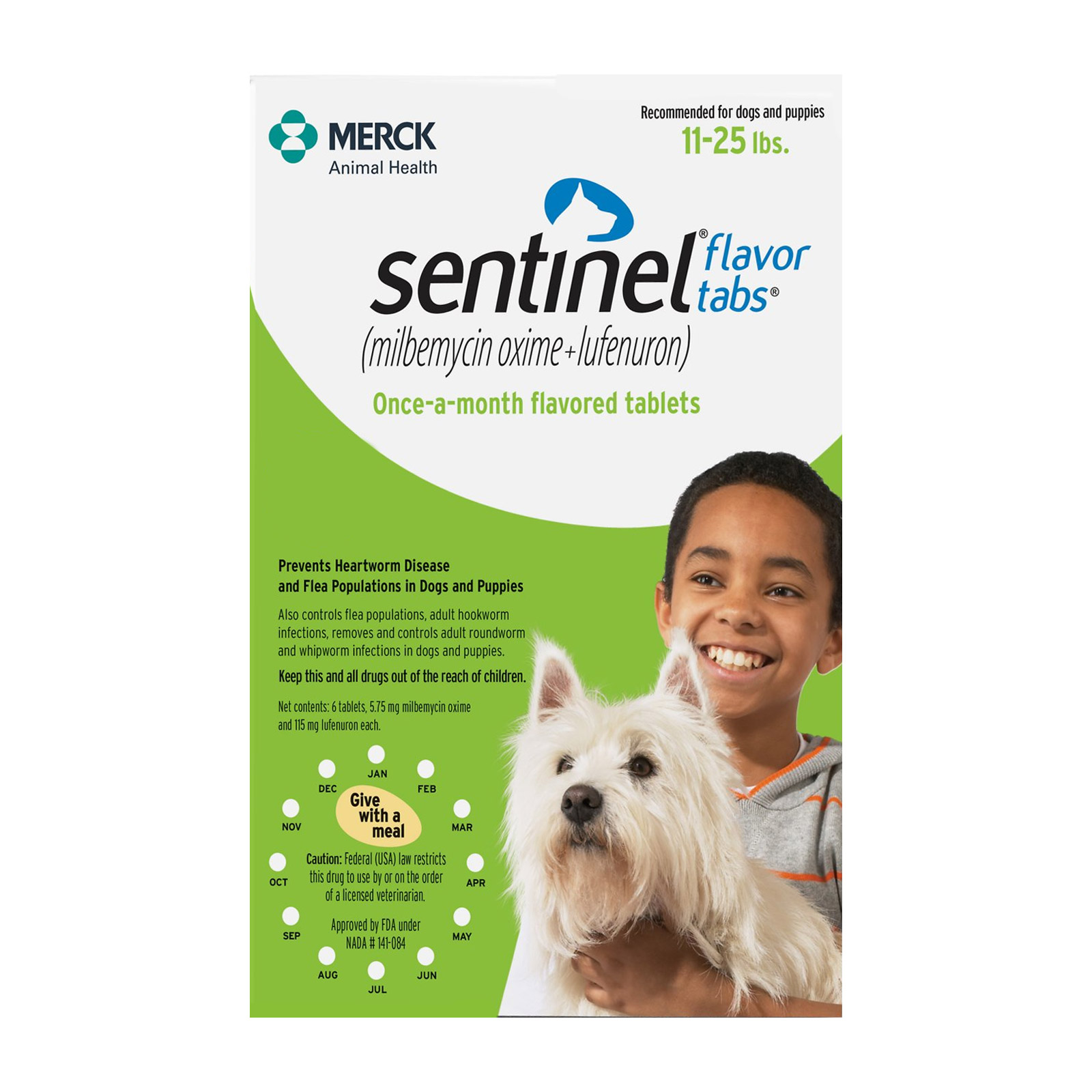

Sentinel For Dogs 11-25 Lbs (Green) 3 Chews