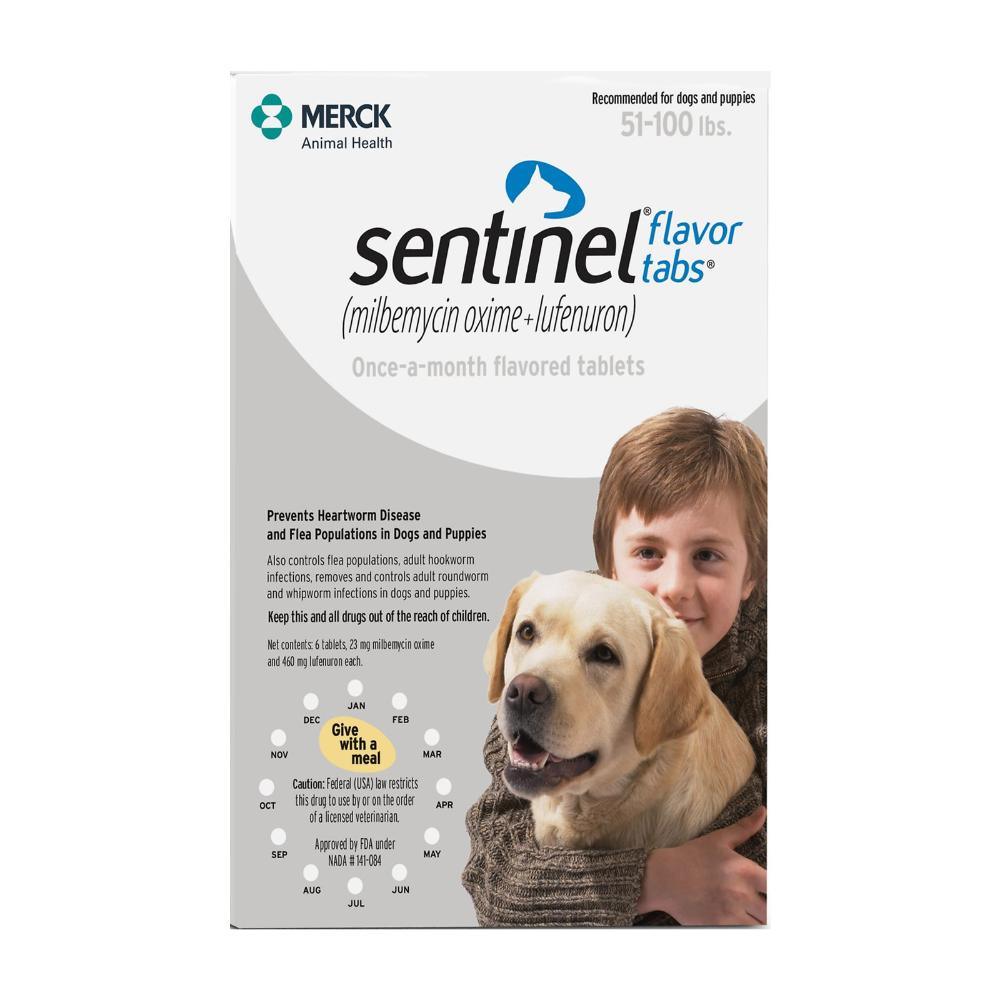 Sentinel For Dogs 51-100 Lbs White 12 Chews