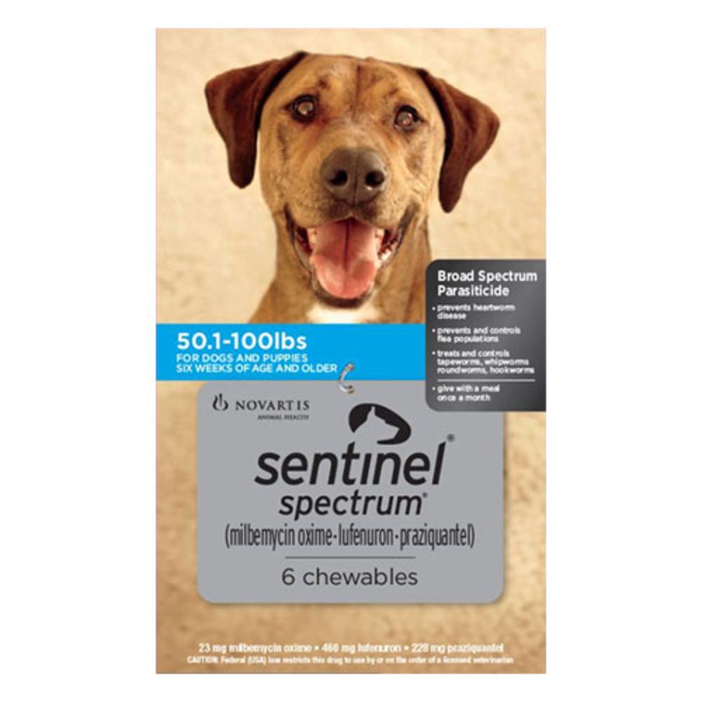 Sentinel Spectrum Blue For Dogs 50.1-100 Lbs 12 Chews